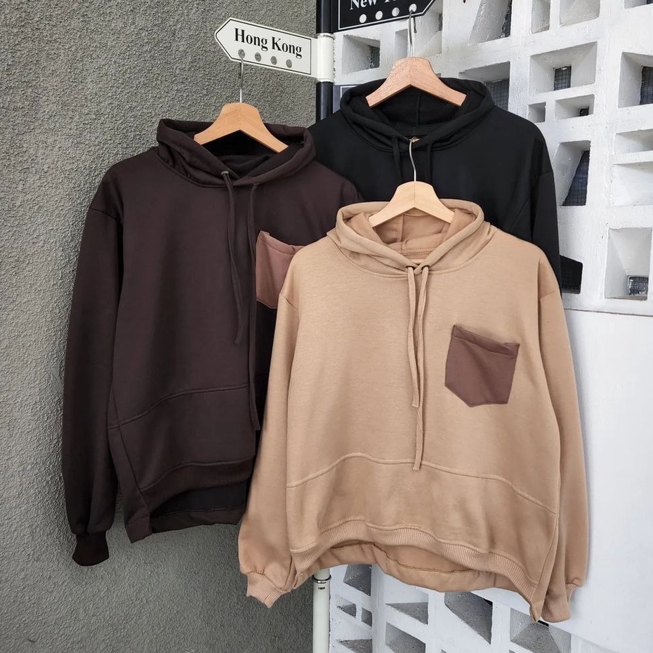 Mocha Pocki Hoodie - Jaket Hoodie Unisex Kekinian