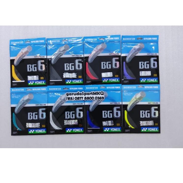 Sudah READY.. Senar Yonex BG 6 / Senar Raket Bulutangkis BG 6 / Senar Rakt Badminton BG 6