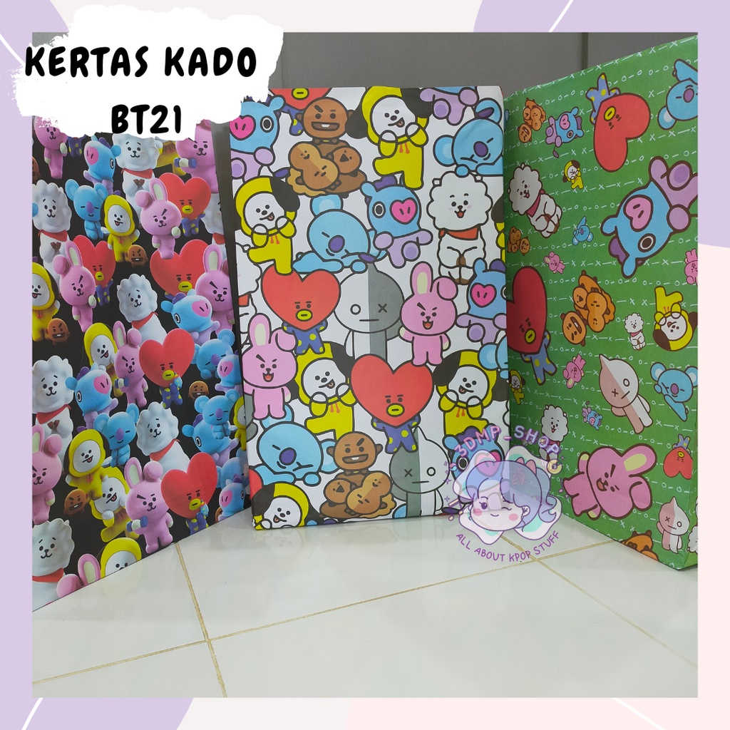 kertas kado bts bt21