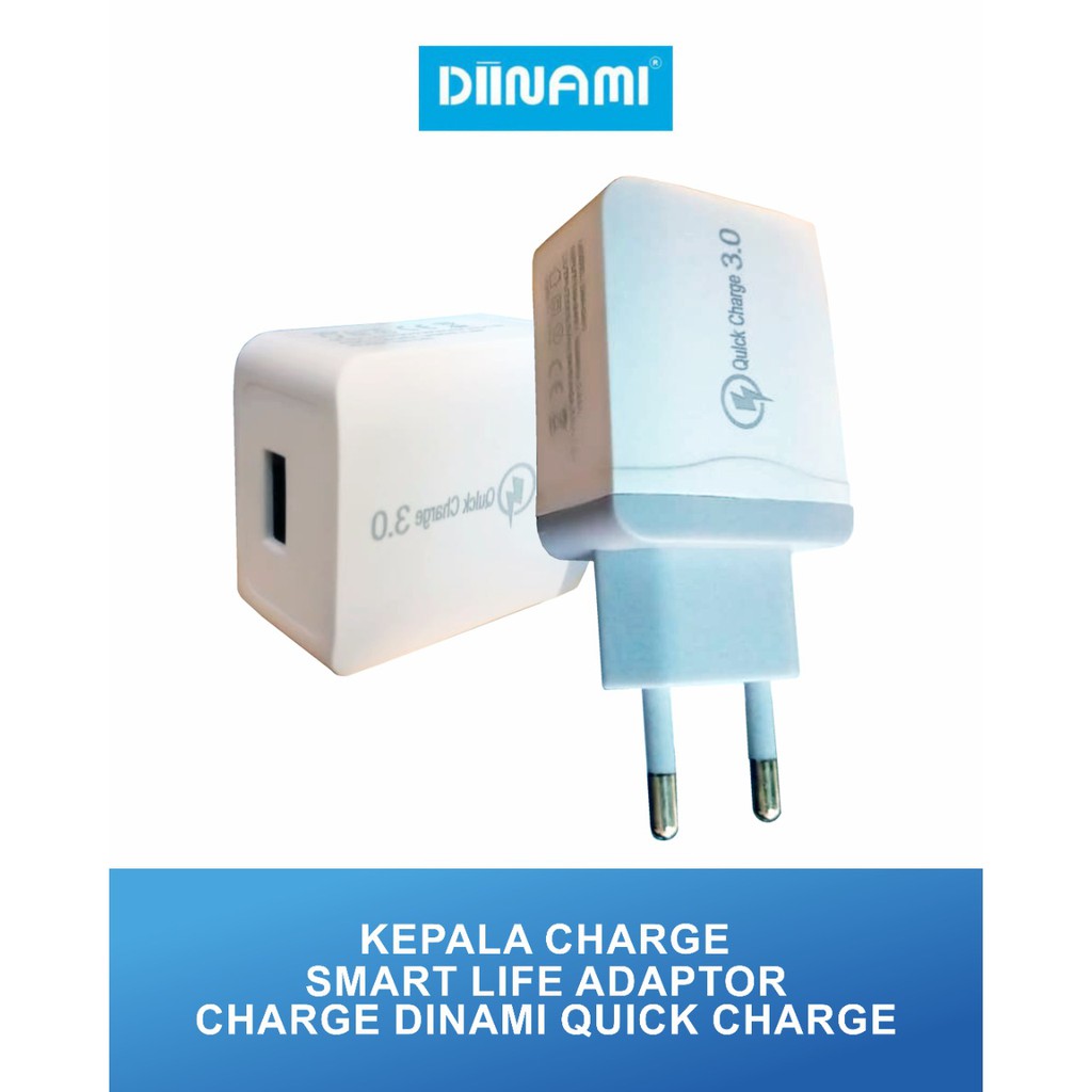 KEPALA CHARGER DIINAMI DM-Q60 QUICK CHARGER 3.0 3.5A