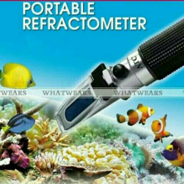 Refraktometer Salinity Tester Kadar Garam ATC