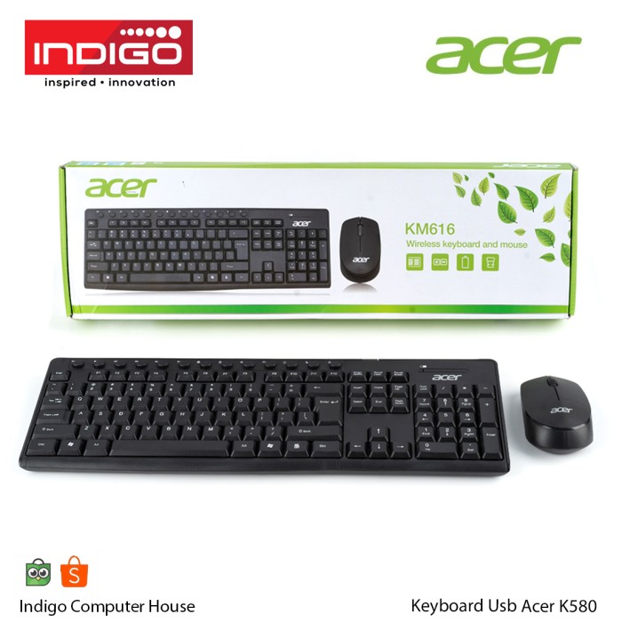 KEYBOARD + MOUSE WIRELESS ACER (KM616) | Mouse Dan Keyboard Acer | Keyboard Dan Mouse Wirelles Acer