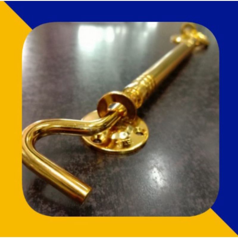 Hak angin/cantolan jendela/penahan jendela/kait angin jendela Dolomite stainless 10 inch PB/Gold HA-