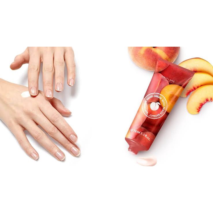 Softening hand cream with peach extract