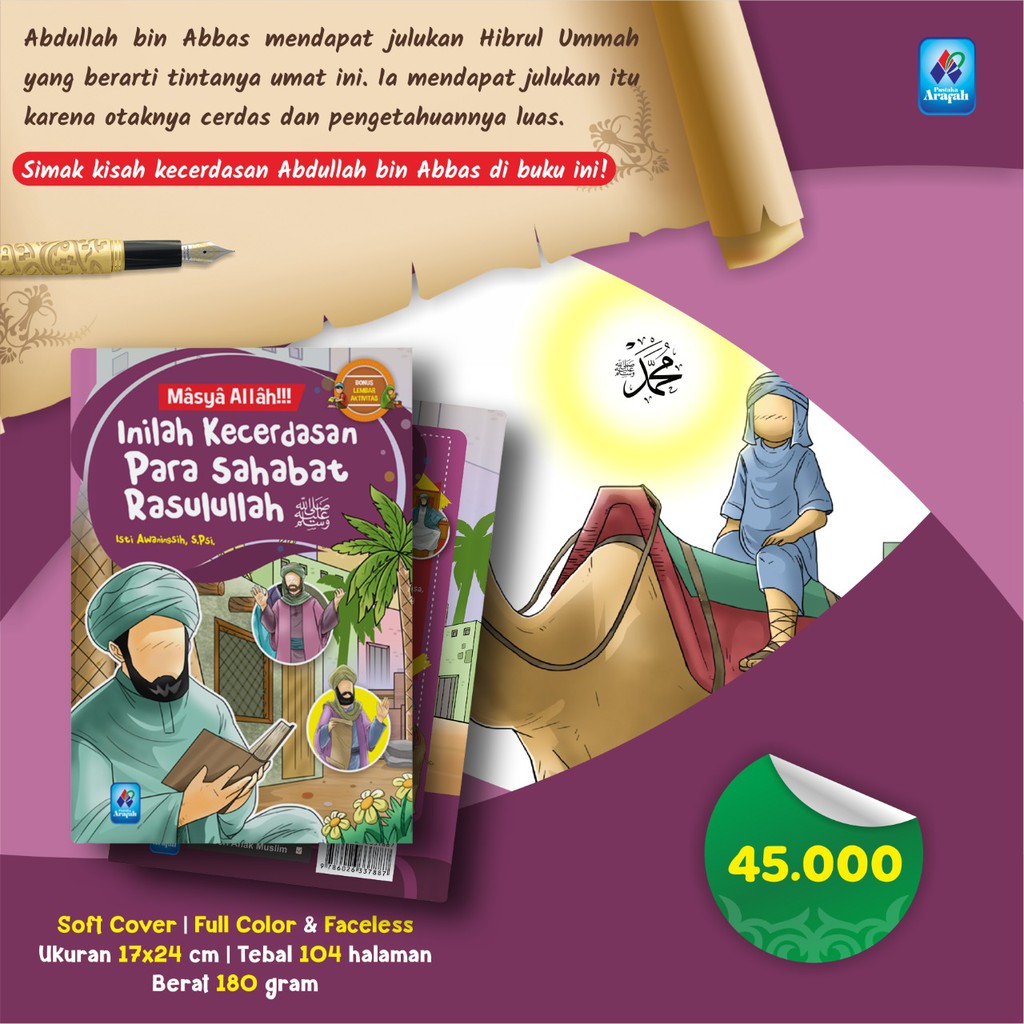 Buku Anak Masya Allah Inilah Kecerdasan Para Sahabat Rasulullah Soft Cover-8
