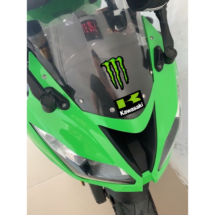 1 Set Kawasaki Stiker Motor Periferal Merek Reflektif Stiker Motorcross Dimodifikasi Stiker