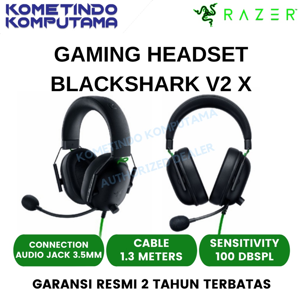 Razer BlackShark V2 X - Wired Gaming Headset 100% Original Garansi