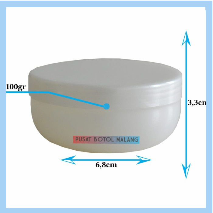 Pot Lulur Mangkok 100Gr Mutiara | Tempat Lulur