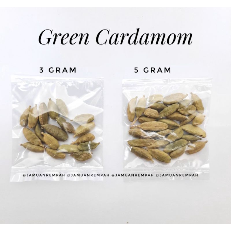 

Kapulaga Hijau Ecer / Kapulaga India / Kapulaga Arab / Green Cardamom