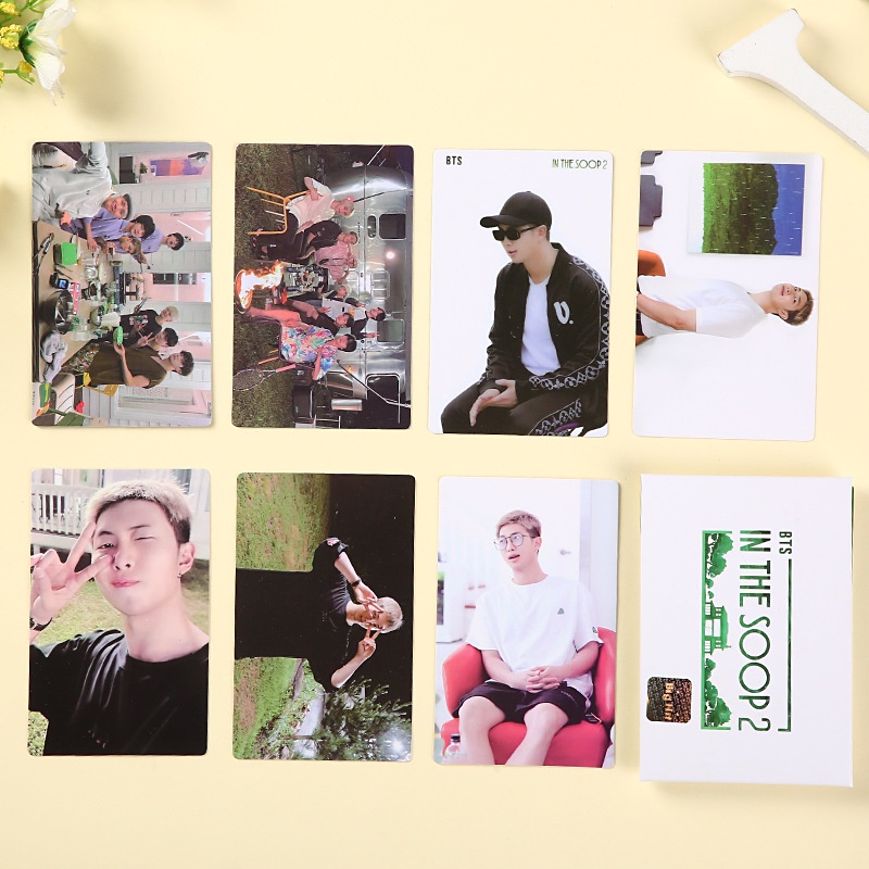 8pcs / Set Kartu Foto Mini BTS IN THE SOOP2 JK V JIN SUGA RM JIMIN J-HOPE