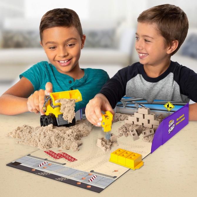 Ready stock] Kinetic Sand Dig & Demolish Truck Playset Original Mainan Pasir Anak