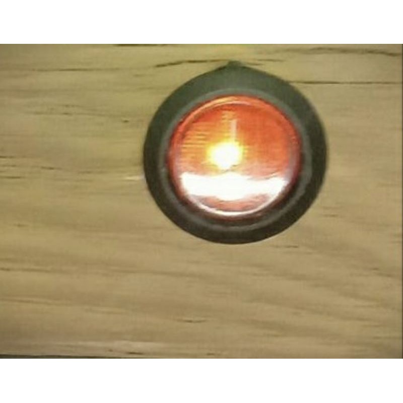 Saklar Switch Bulat 3 pin on dan off ada lampu saat menyala [SEF]