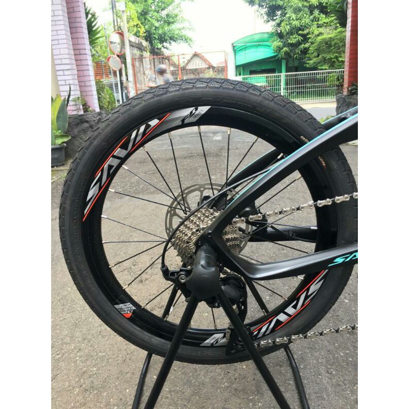 sepeda lipat seli SAVA black tosca new grupset rd shimano 11speed