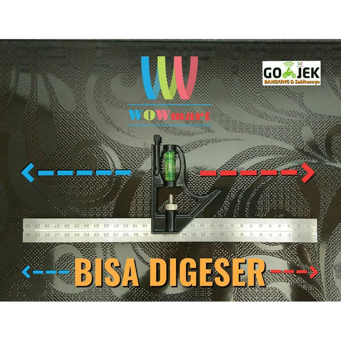 

Dijual Combination Square Ruler / Siku Kombinasi / Penggaris Waterpass terbaik