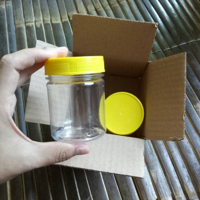 Toples plastik 100ml - jar sambal - toples bumbu - toples rempah - toples garam - toples sambal