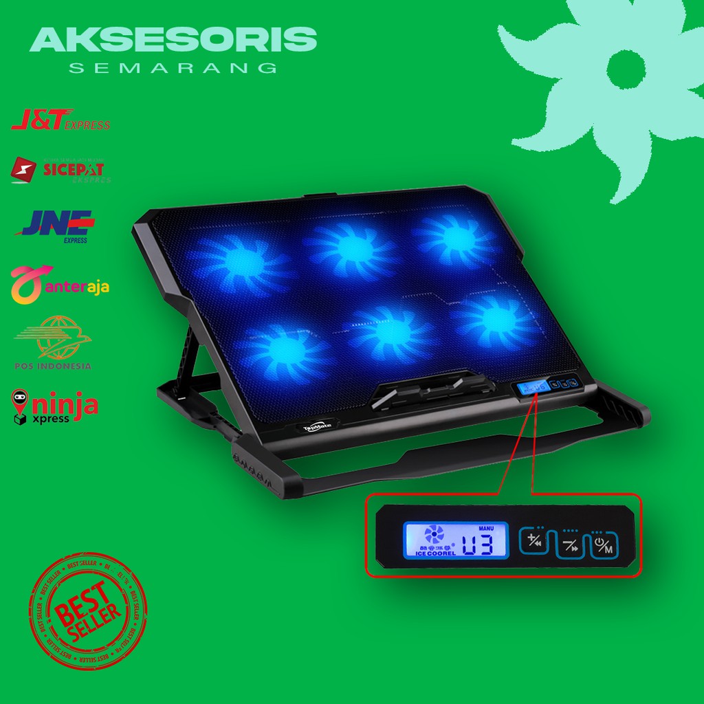 ICE COOREL Cooling Pad Laptop 6 Fan