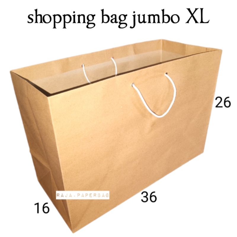 

Paper bag coklat P36 L16 T26 shopping bag jumbo besar XL 36X26 paperbag polos tas kertas tempat kado paperbag murah tebal kantong kertas souvenir goodie bag