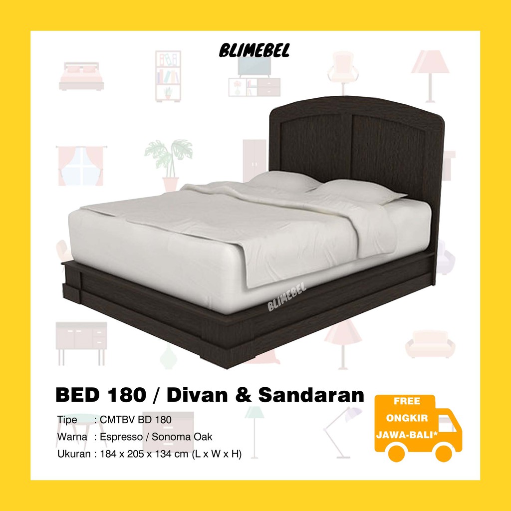 [100% FREE ONGKIR JAWA & BALI*] Bed Divan Sandaran Ranjang Tempat Tidur CMTBV BD 180