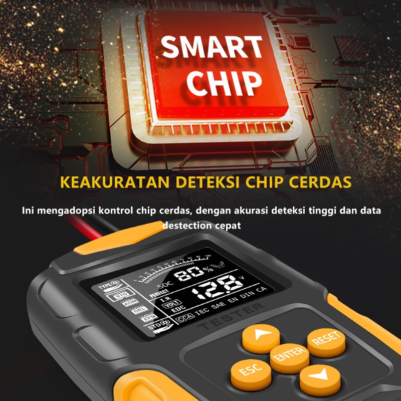 Alat Cas Aki Motor 24V/12V Alat Test Aki Alat Cek Kondisi Aki Mobil Motor Tester Accu Pengecek Baterai Digital Battery Tester Lancol Alat Tester Tegangan Aki Kendaraan Pro Motor Mobil Truk Cek Baterai Analyzer Capit Clamp