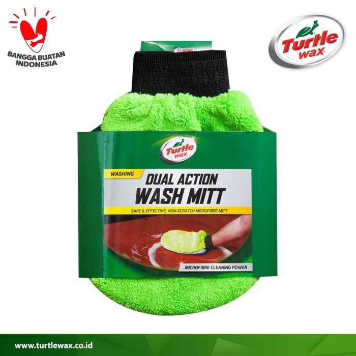 TURTLE WAX DUAL ACTION WASH MITT - SARUNG TANGAN CUCI MOBIL MICROFIBER