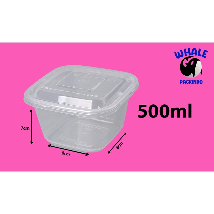THINWALL KCS SQUARE / FOOD CONTAINER PLASTIK ( 25PCS )