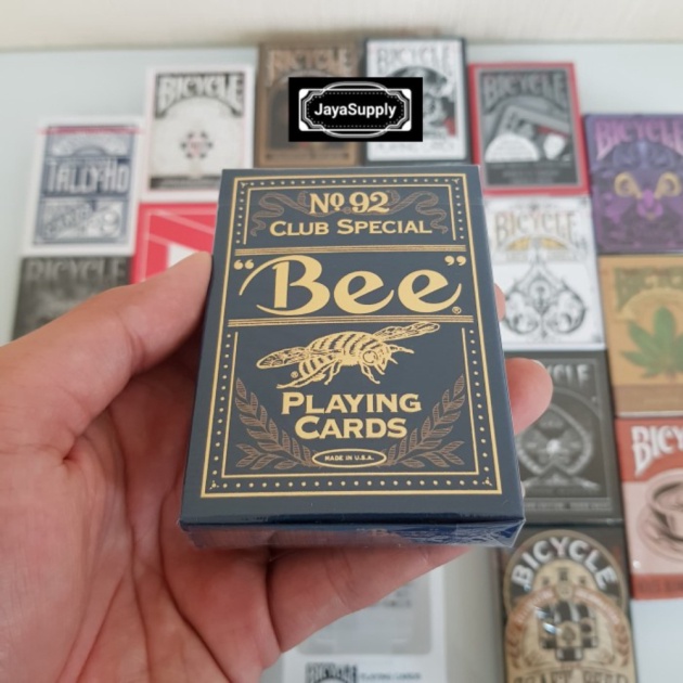 Unik Kartu Remi Golden Bee Premium Playing Card Sulap Import Original Blue Diskon