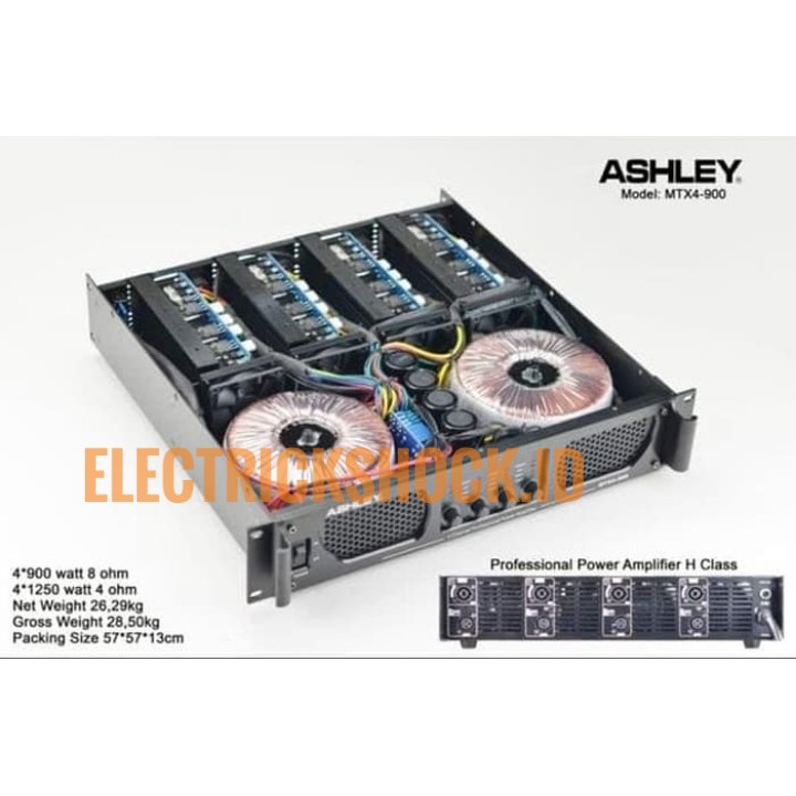 power amplifier ashley MTX4 900 / MTX4-900 ORIGINAL 4CHANNEL