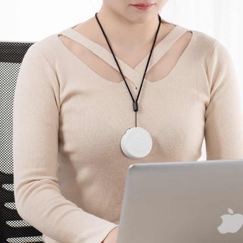 Lollipop Shape Wearable Necklace Mini Portable USB Air Cleaner Negative Lon Generator Low Noise Air Purifier outwalk