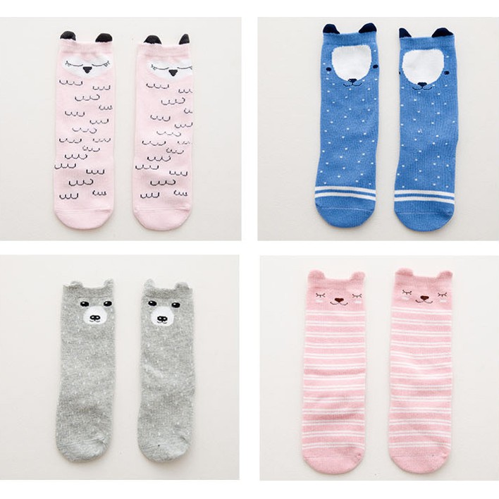 Retaily KS01 Kaos Kaki Panjang Bayi Karakter Anti Slip Socks Baby Animal