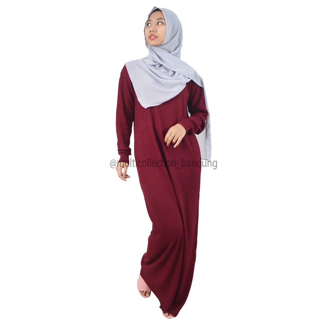 Long Dress MEDARI LONG KNIT MCRD / Gamis Rajut Muslim / Medari Dress / Boxy Dress / Long Dress Boxy / Boxy Dress Wanita / gamis syar'i / Boxy Knit-7