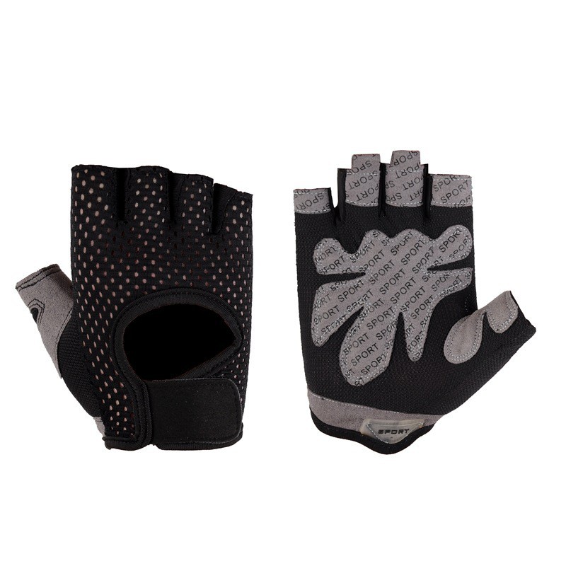 Girls sports fitness gloves outdoor riding or hiking thin breathable half-finger gloves