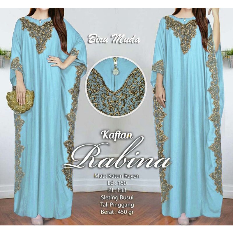 Megasari,rabina gamis kaftan busui