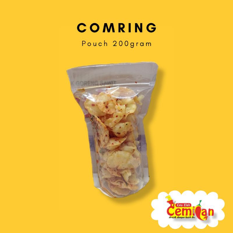 

Comring ( comro kering ) kemasan pouch 80gram cemilan ceu elah