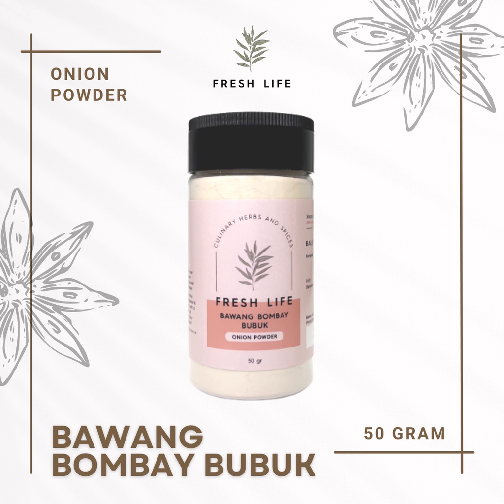 

Bawang Bombay Bubuk (Onion Powder) Fresh Life 50 gr