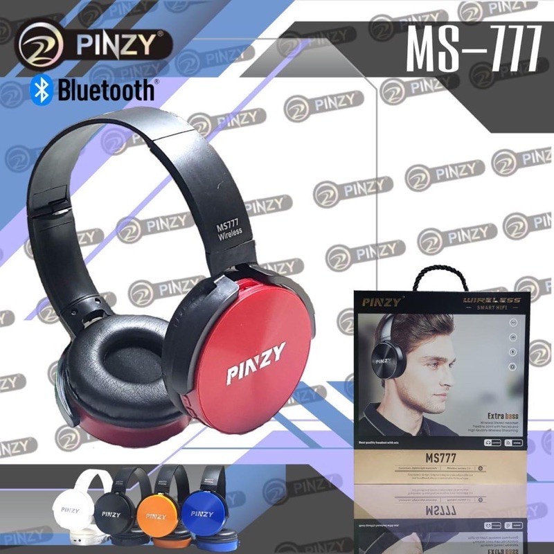 Headphone Bluetooth Extra Bass PINZY MS777 with Mic