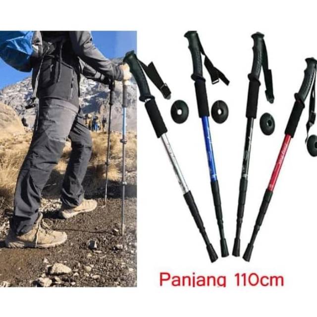 Tongkat pendaki - Treking pol AntiShok - Alat bantu jalan - Tongkat lipat - Tongkat portable