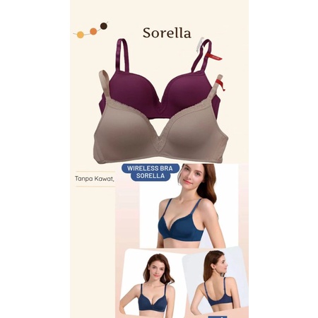 Sorella bra wire free non kawat