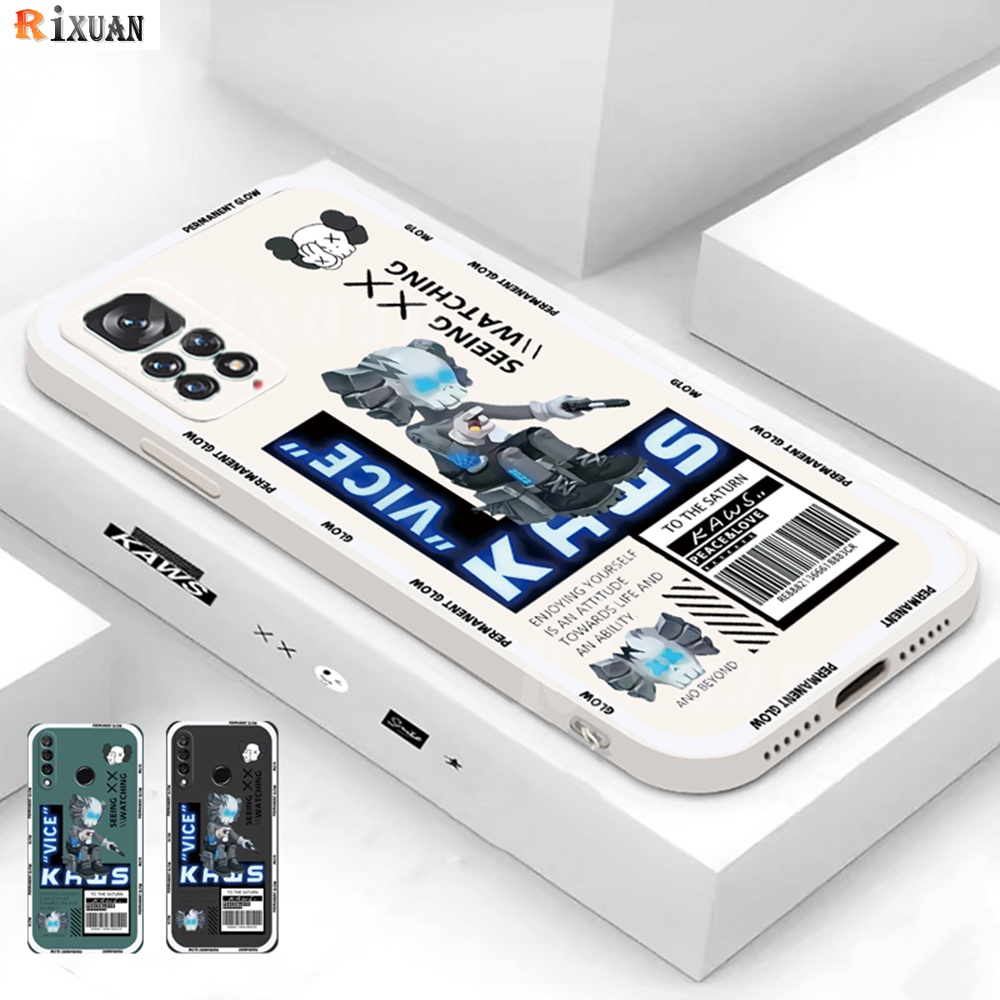 Soft Case Redmi Note 12 Pro Note 11S Redmi 9C 10A 10C 9T 9A Note10 5G Note10 Note9 Note8 Note7 Poco M3 Pro X3 NFC A1 Trendy Merek Graffiti KAWS Bear Silikon Penutup Telepon Rixuan