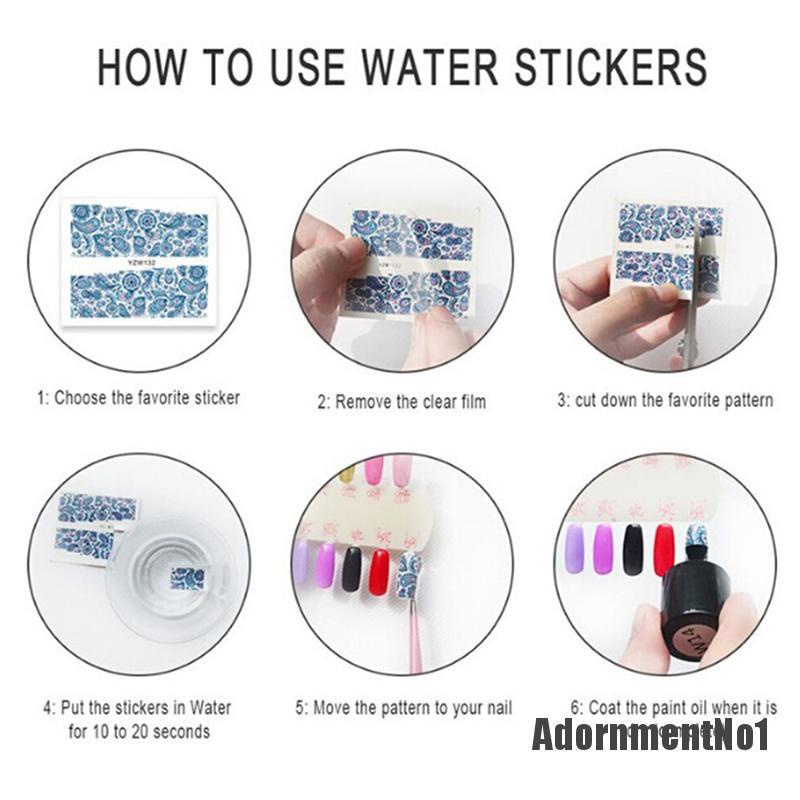 (Adornmentno1) 2pcs Stiker Kuku Motif Serigala Untuk Nail Art