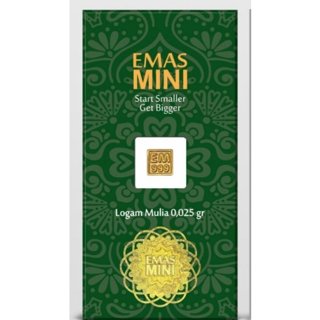 Emas mini 0,025 gram/0,025 gram logam mulia gold 24k