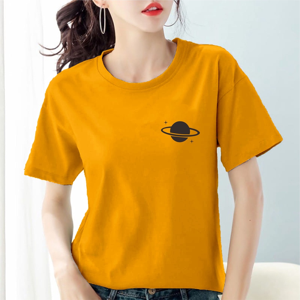 Kaos Wanita Dewasa Poly Cotton Combed 30's / Baju wanita Lengan Pendek / Kaos distro wanita Katun