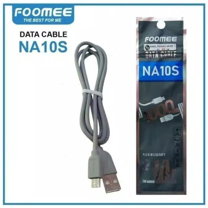 KABEL DATA &amp; CHARGER FOOMEE FAST CHARGING 2.1A / 1M