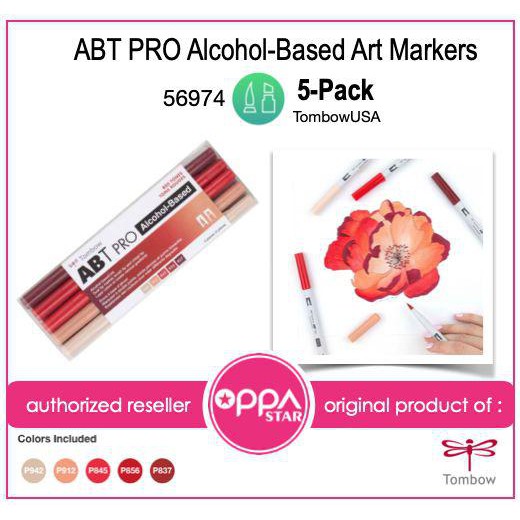 

Kaligrafi / Tombow Brush Pen Dual Abt Pro Set 5 Red Tones - 56974 Murah Meriah Ready
