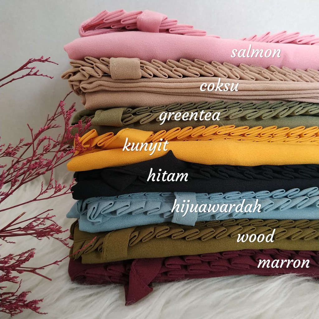 Hijab instan Sarah Lipit Jilbab Instan Bergo Sarah Lipiit Kerudung Instan Premium Diamond-8