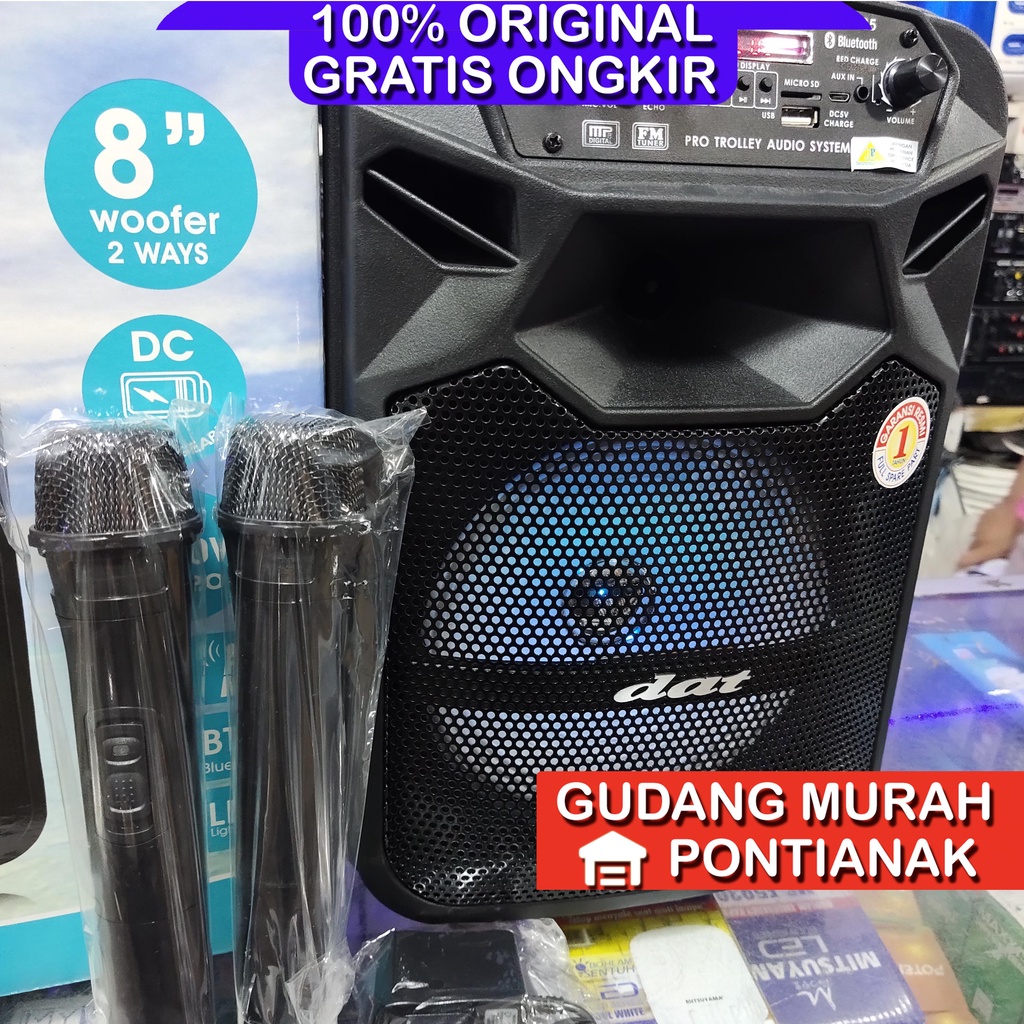 DAT Speaker Bluetooth DT 825 + 2 Mic Wireless bukan Salon bluethoot gmc