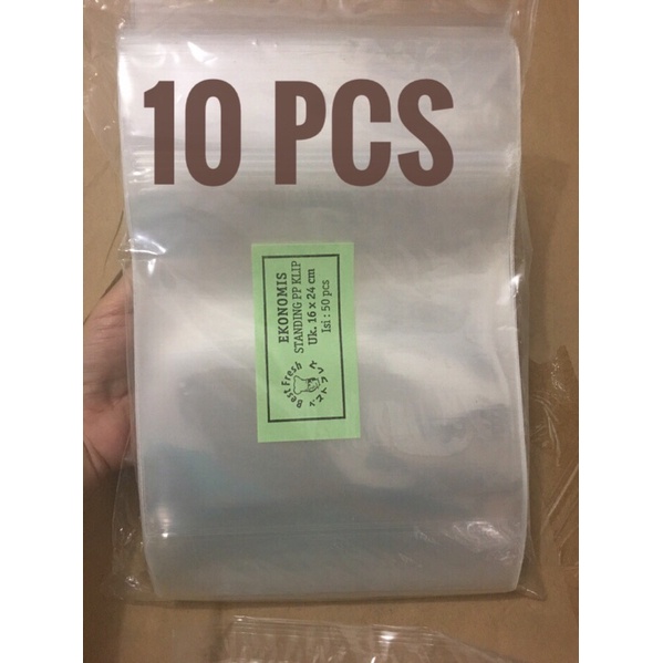 Standing Pouch Klip 16x24 cm (10PCS) Single Seal