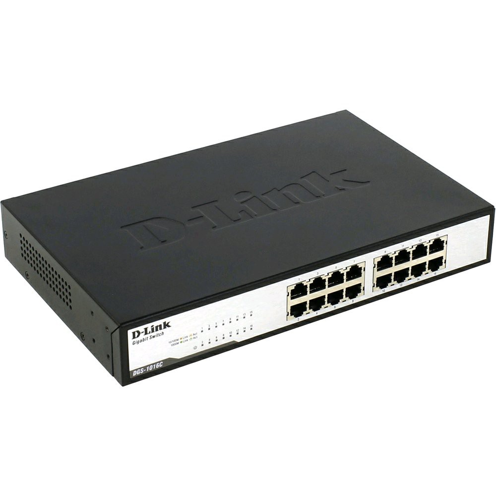 Switch Hub D-link DLink 16 Port DGS 1016C Metal Case