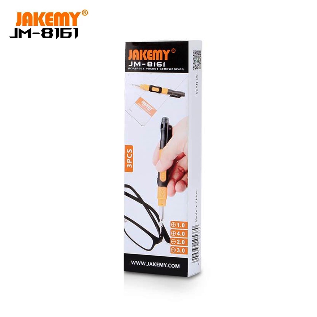 Jakemy JM-8161 9 in 1 Precision Multibit Screwdriver with 4 (3 PACK) Original