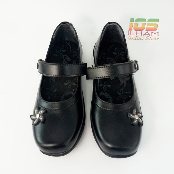 Selena S.01 Sepatu Pantofel Anak Size 26-35 Hitam