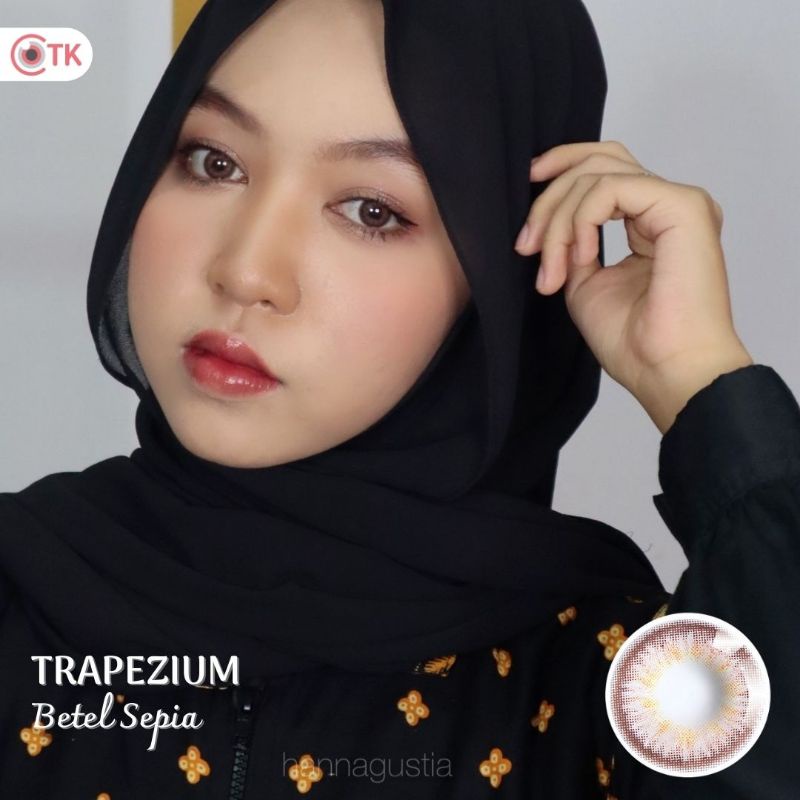Softlens TRAPEZIUM 14.5 MM BETEL SEPIA MINUS -0.50 S.D -6.00 by CTK